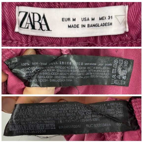 Zara Men’s Elastic Waist Pull On Shorts in Pink | Medium - Picture 7 of 7